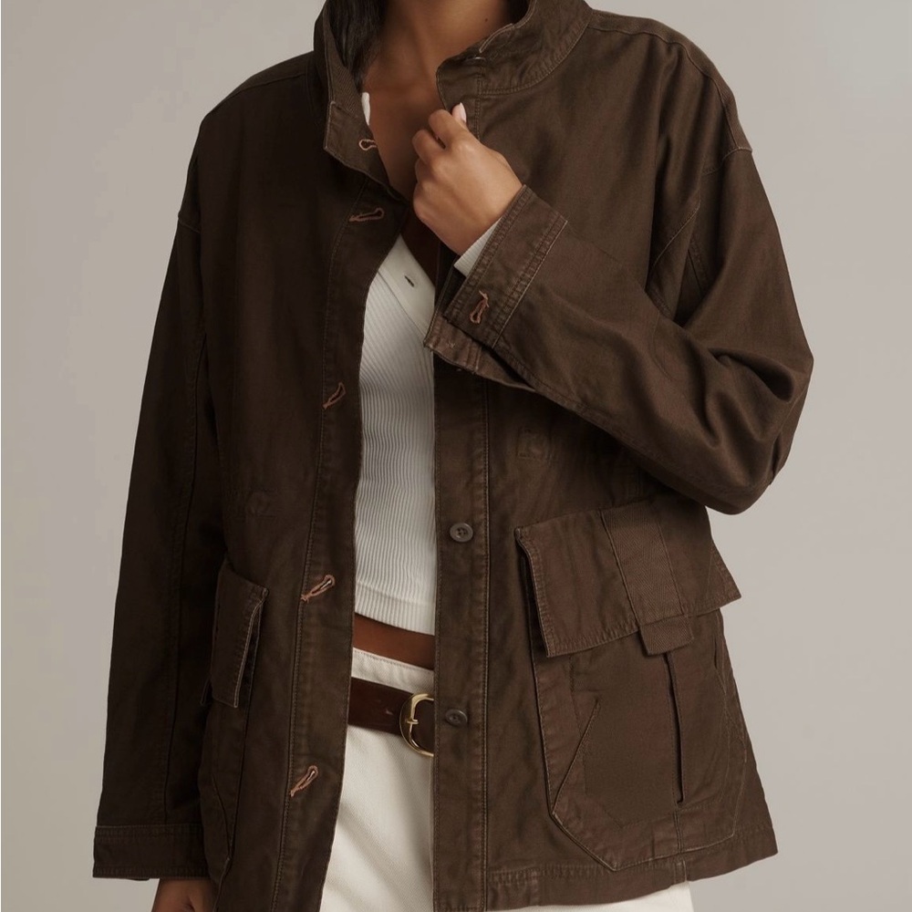 ANTHROPOLOGIE X PILCRO Surplus Cinch Waist Jacket, Size S